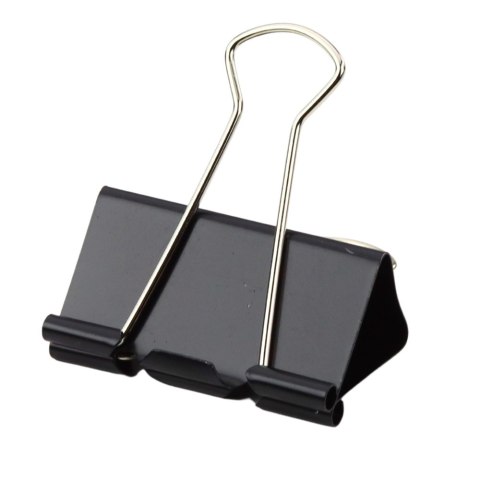 Zestaw Uniwersalne Klipsy Biurowe Stal Sprężynowa Czarny 41mm 12szt