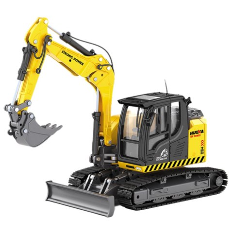 Koparka Gąsienicowa Ze Spychaczem Metalowa Huina Żółta 1:50