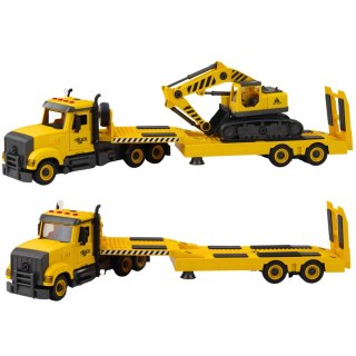 Ciężarówka Laweta Do Skręcania DIY Koparka Gąsienicowa Światła Dźwięki