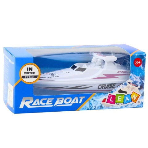 Łódź Motorówka Na Baterie Biała Pływająca Wodna