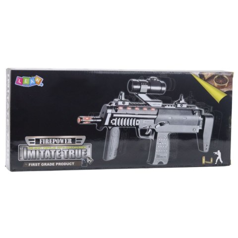 Karabin Zabawkowy Broń Światła Dźwięki Celownik Czarny 41cm