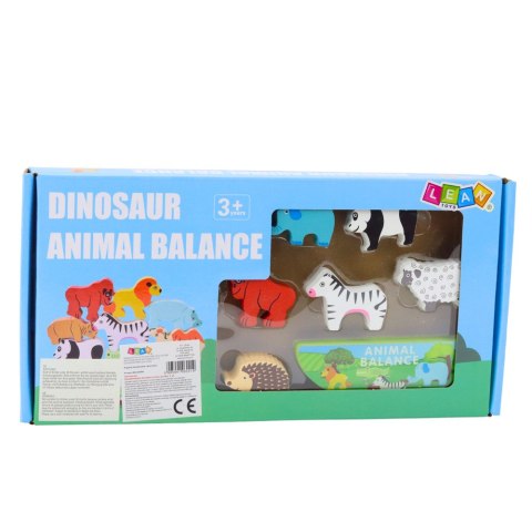 Gra Zręcznościowa Balansujące Zwierzęta Drewniane 13El