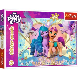 Puzzle - 100 Glitter - My Little Pony - Błyszczące kucyki - Trefl 14831