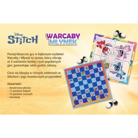 Gra planszowa Warcaby i Młynek Lilo & Stitch Trefl 02799