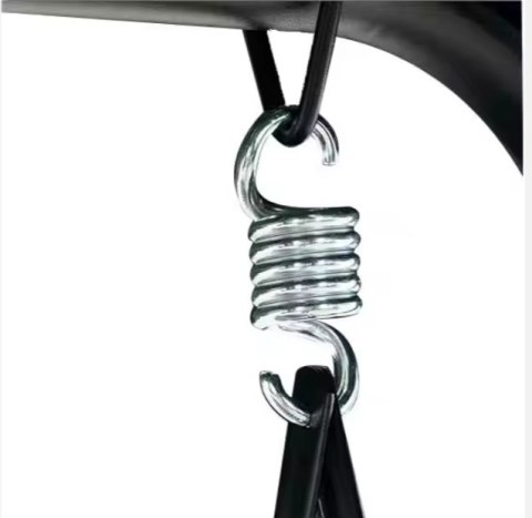 Huśtawka Czteroosobowa Ogrodowa Bujana Daszek Wolnostojąca Czarna