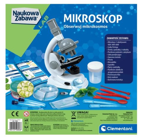 Naukowa Zabawa Doświadczenia z Mikroskopem Język Polski Clementoni 50806