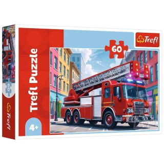 Puzzle - 60 - Wóz strażacki - Trefl 17405