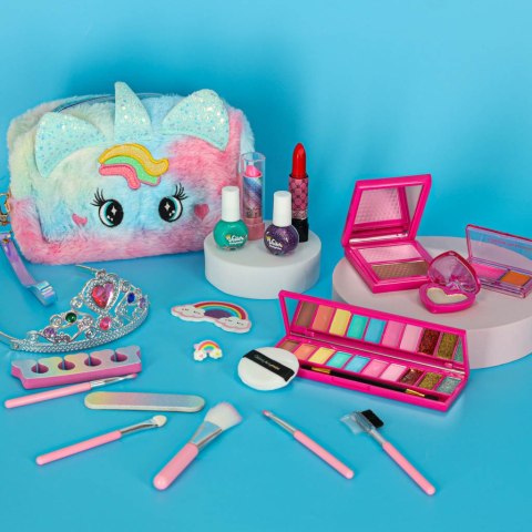 Kosmetyki do makijażu make up lakiery kosmetyczka spódniczka zestaw 22 elementy