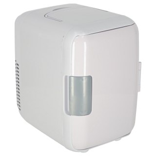 Lodówka turystyczna elektryczna samochodowa mini na jedzenie kosmetyki grzanie chłodzenie 2w1 4L biała