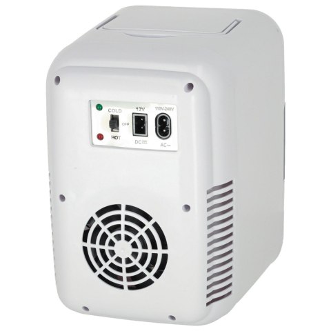 Lodówka turystyczna elektryczna samochodowa mini na jedzenie kosmetyki grzanie chłodzenie 2w1 4L biała