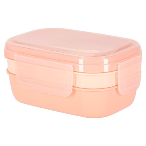 Lunch box śniadaniówka pudełko śniadaniowe z przegródkami dzielone 1900ml pomarańczowe