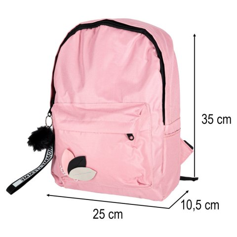 Plecak szkolny młodzieżowy jednokomorowy różowy