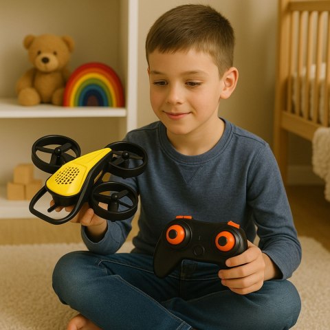 Mini Dron Zdalnie Sterowany RC Syma X36 Czteroosiowy Akrobacje Żółty