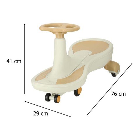 Jeździk grawitacyjny LED Swing Fix S4 świecące koła z muzyką grający 76cm złoto-biały max 100kg