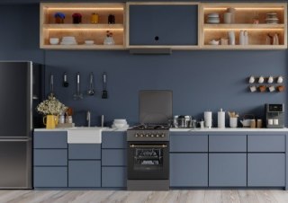 Kuchnia gazowo-elektryczna Retro Designe MPM-56-KRM-13 czarna