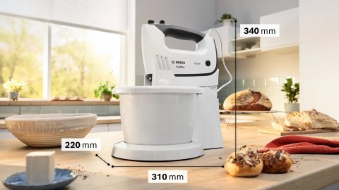 Mikser z misą Bosch ErgoMixx MFQ37490 (750W; biały)