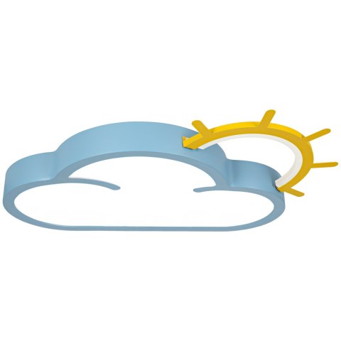 Lampa LED sufitowa plafon do pokoju dziecięcego ściemniana + pilot chmurka niebieska