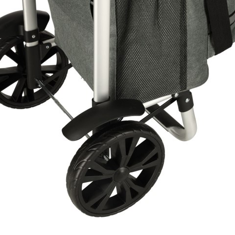 Wózek torba na zakupy na kółkach ze stelażem 100cm szary