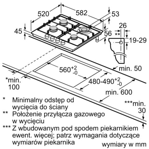 Płyta gazowa BOSCH PCH6A5I90