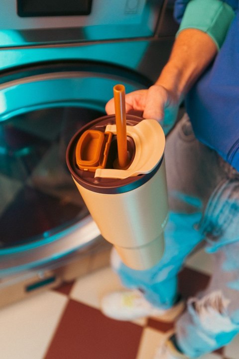 Kubek termiczny ze słomką Kambukka Rio Tumbler 950ml, Almond Dream