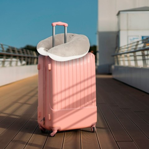 Poduszka podróżna 2w1 rogal pod kark do samolotu samochodu maskotka miś