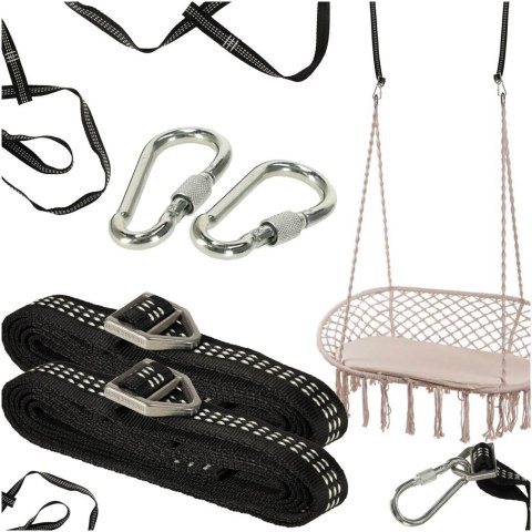Zestaw do montażu mocowania huśtawki uchwyt do hamaka pas + karabińczyk 300kg