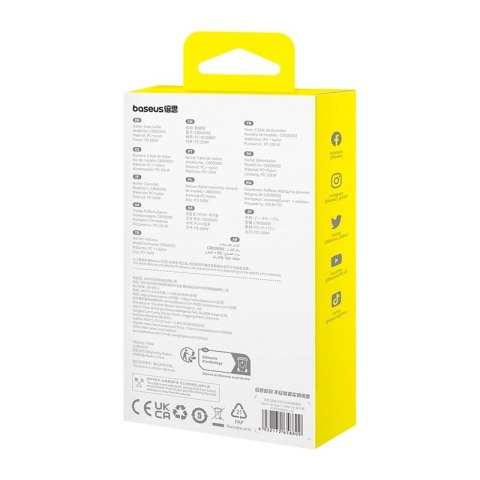 Kabel Baseus Gem Typ C-Typ C 100W 1m (fioletowy)