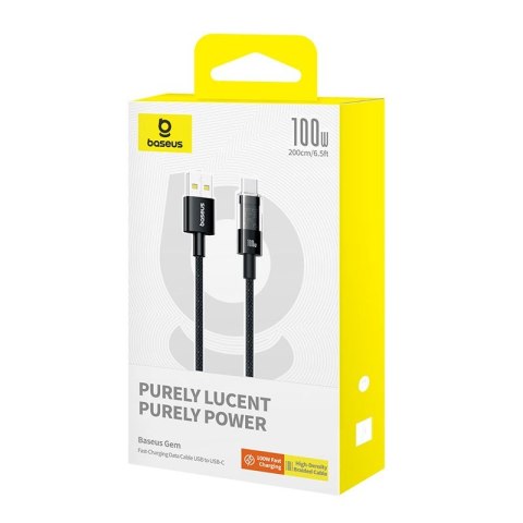 Kabel Baseus Gem USB-USB C 100W 2m (czarny)