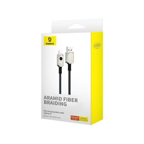 Kabel Baseus Unbreakable USB-IP 2.4A 1m (biały)
