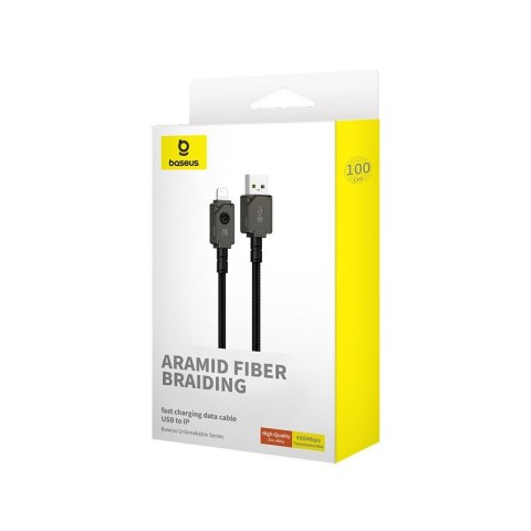 Kabel Baseus Unbreakable USB-IP 2.4A 2m (czarny)