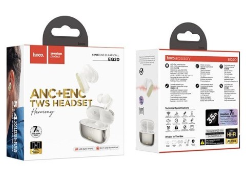 Słuchawki bezprzewodowe Hoco EQ20 Rhyme (biały)