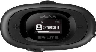 Interkom motocyklowy Sena 5R-01D 5R Lite Bluetooth 5.1 700m z wyświetlaczem LCD i uniwersalnym zestawem mikrofonów na 2 kaski
