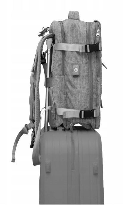 Plecak podróżny kabinowy NOVEEN CTB410, 40x20x25cm, szary