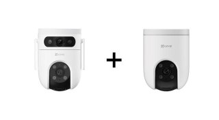 EZVIZ Zestaw Kamera IP do monitoringu H8c 4G 2K + Kamera obrotowa H9C WiFi 2K 2w1 (3MP+3MP)