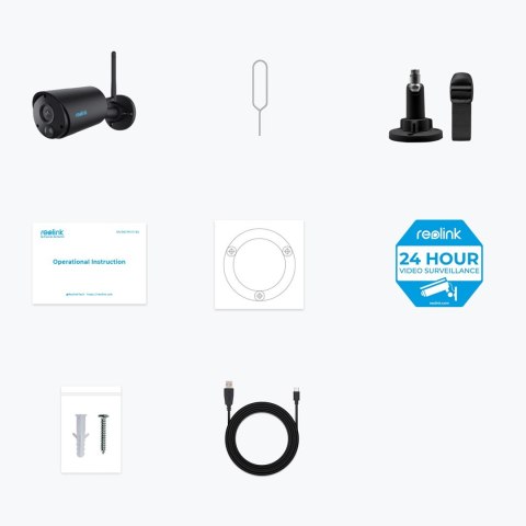 Kamera IP zewnętrzna Reolink Argus B320 3MP, czarna