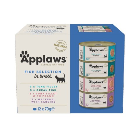 Applaws Cat Tin Multipack Fish Collection 12x70g