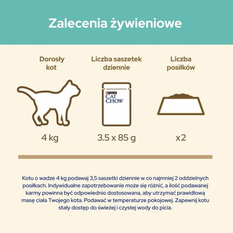 Purina Cat Chow Hairball z kurczakiem i zieloną fasolką w sosie - mokra karma dla kota - 85 g