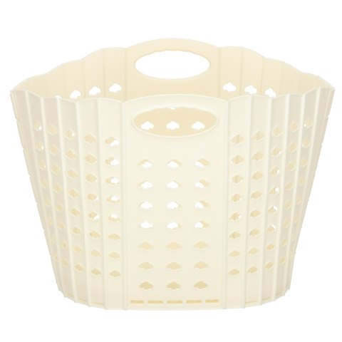 Kosz na zakupy pranie składany organizer łazienkowy z uchwytem kremowy