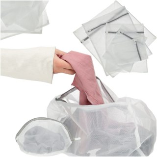 Worek siatka torba do prania bielizny ubrań spodni z zamkiem 9 szt