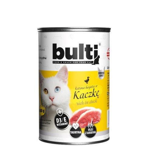 BULTI mielonka bogata w kaczkę dla kota 400g