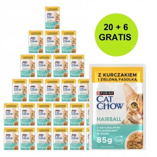 PURINA CAT CHOW Kurczak&Fasola 20+6 saszet. 2,21kg