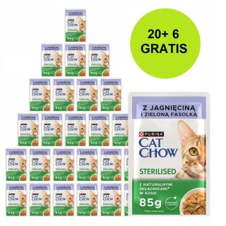 PURINA CAT CHOW STRLS Jag&Fasola 20+6 saszet. 2,21kg