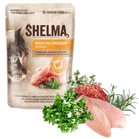 SHELMA saszetka z kurczakiem i pomidorami oraz ziołami 85g