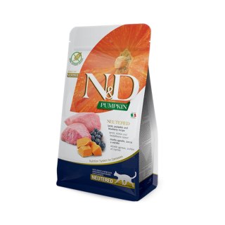 FARMINA N&D Pumpkin Cat Lamb&Blueberry Neutered - sucha karma dla kota - 300 g