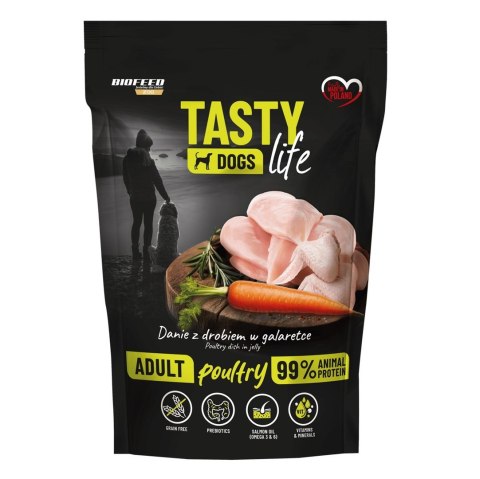BIOFEED Tasty dog life drób 90% saszetka 500g