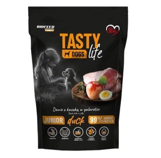 BIOFEED Tasty dog life junior kaczka 90% saszetka 500g