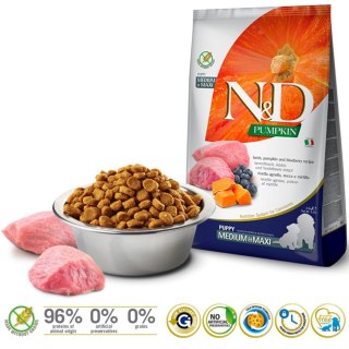 FARMINA N&D Pumpkin Lamb & Blueberry Puppy Medium & Maxi - sucha karma dla szczeniąt - 2,5kg