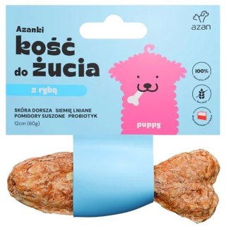 AZANKI Kość z dorszem i probiotykiem PUPPY KSZTAŁT RYBKI 12cm