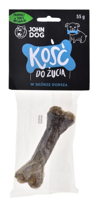 JOHN DOG Kość do żucia z dorszem - gryzak dla psa - 12 cm
