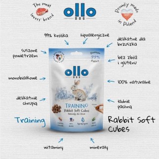 Ollo Air Dried Training Rabbit Cubes dla psa 80g
